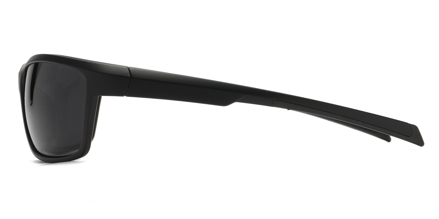6823 - Plastic Wrap Around Men Sport Sunglasses