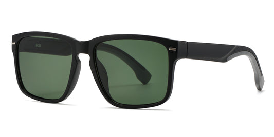 6825 - Key Hole Rectangular Men Plastic Sunglasses