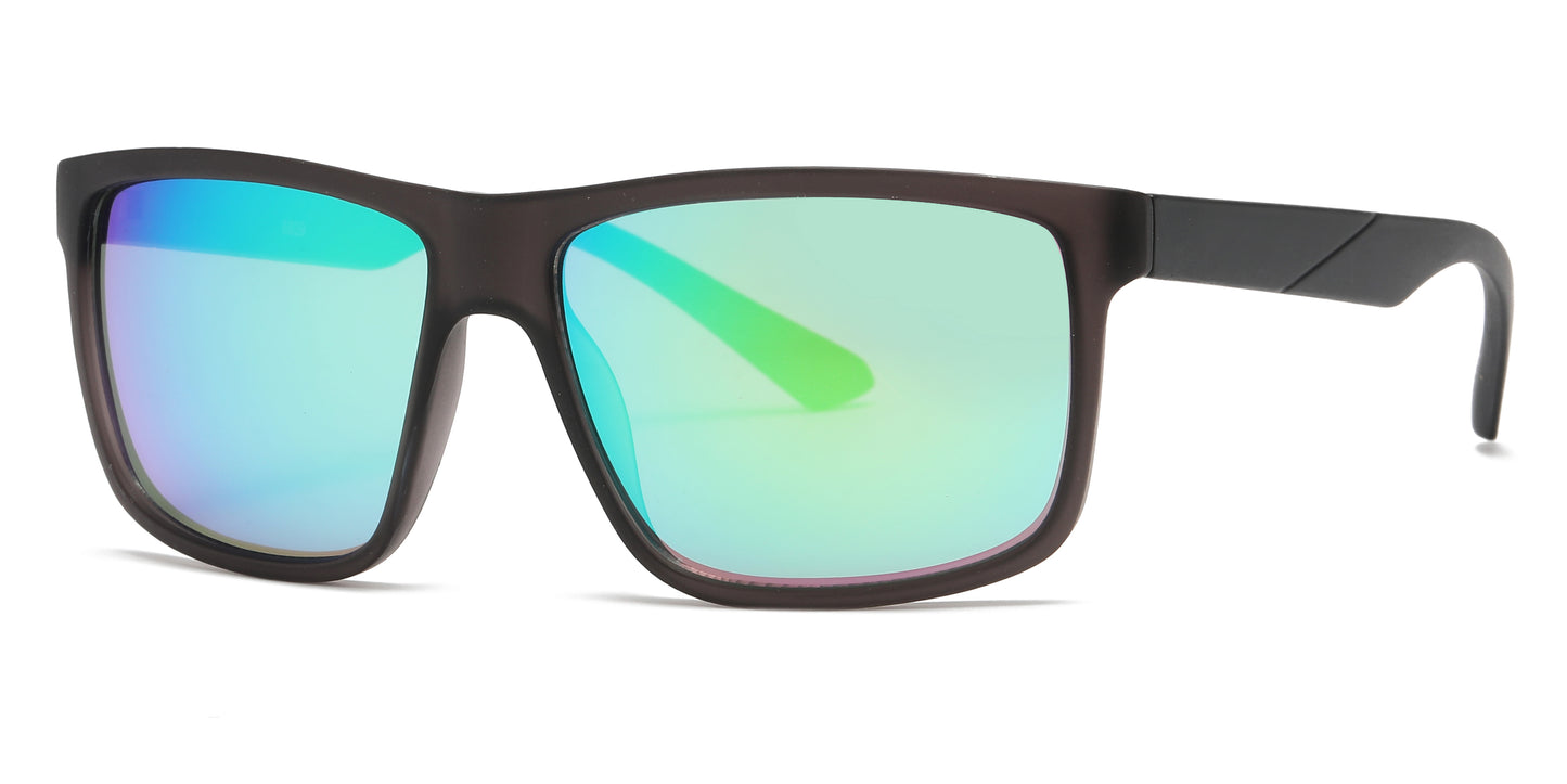 6829 - Classic Square Sports Plastic Sunglasses