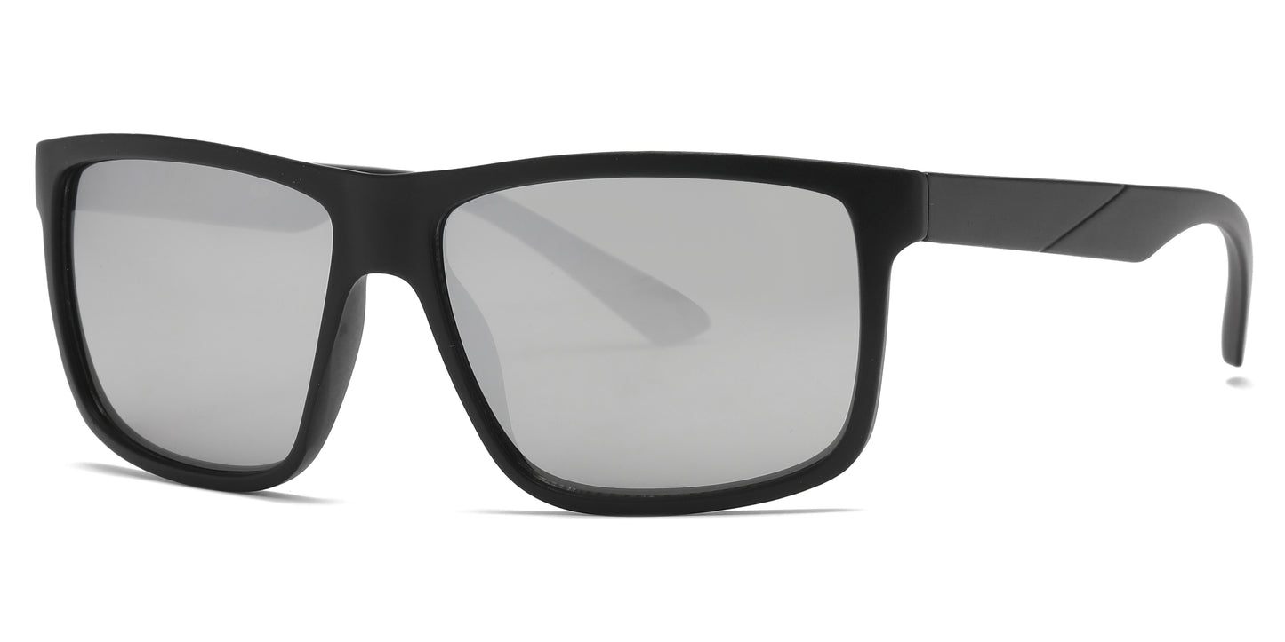6829 - Classic Square Sports Plastic Sunglasses
