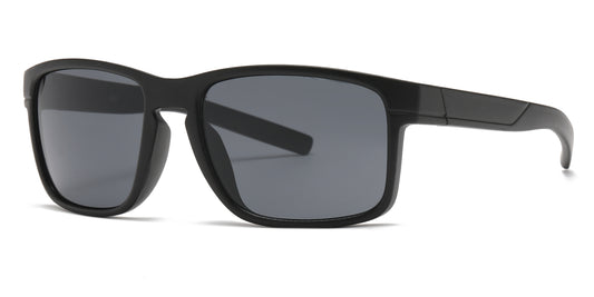 6830 - Square Sports with Keyhole Bridge Plastic Sunglasses