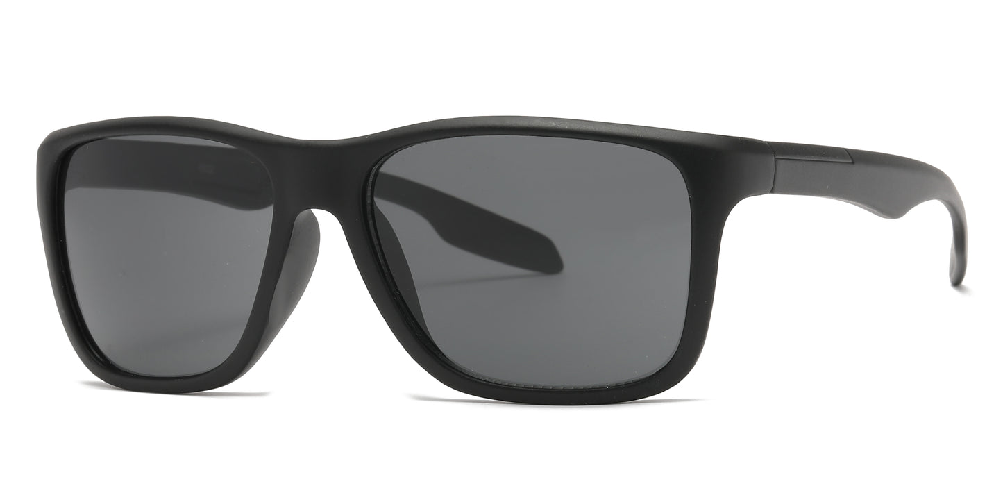 6832 - Color Mirror Lens Plastic Sport Sunglasses