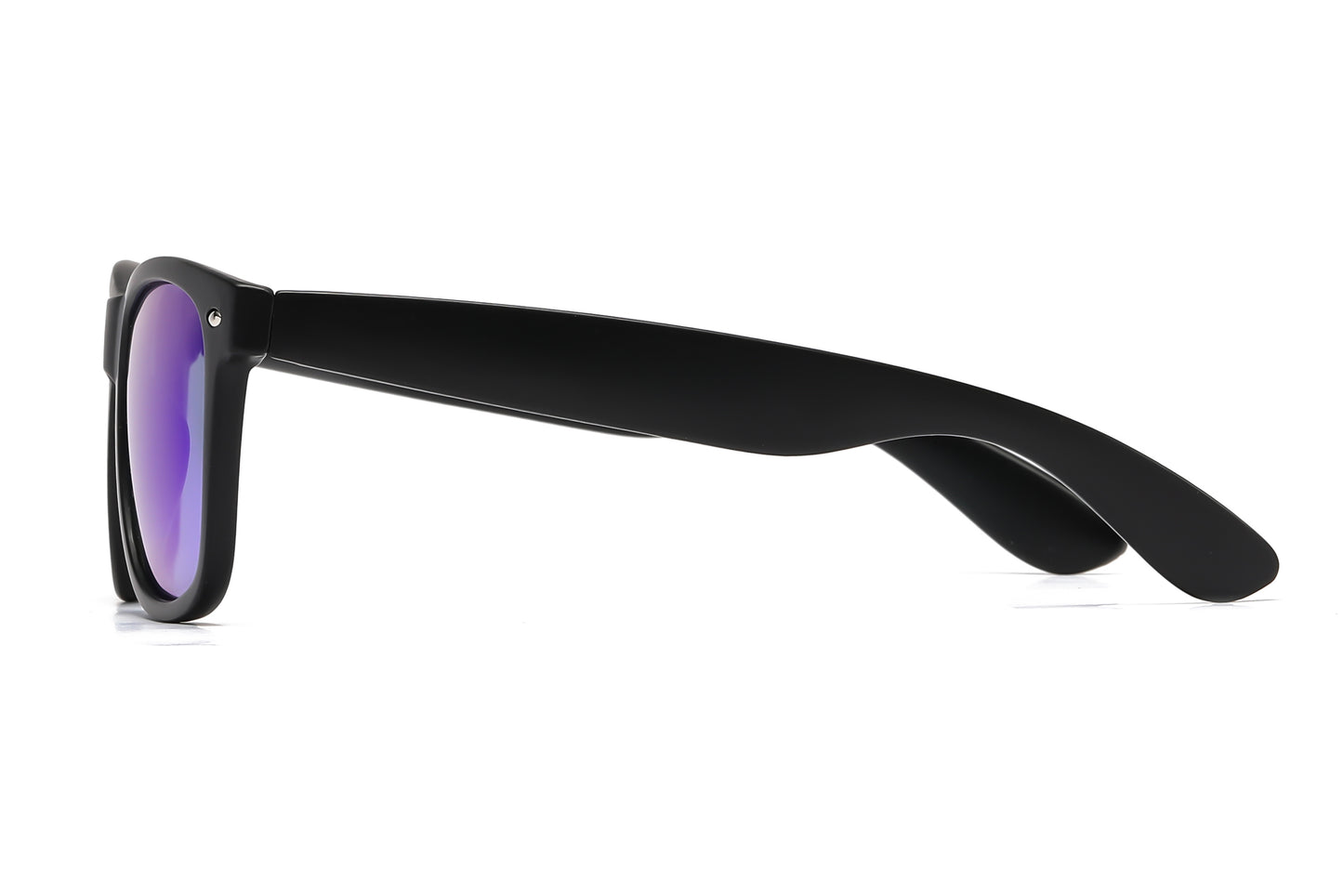 7112 ST RVC - Spring Hinge Plastic Sunglasses with Color Mirror Lens