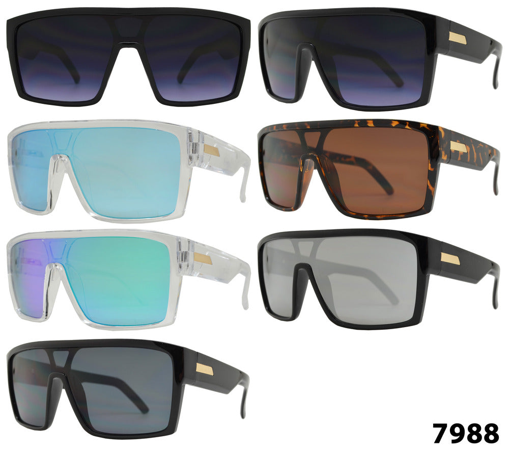 7988 - Plastic One Piece Shield Sunglasses