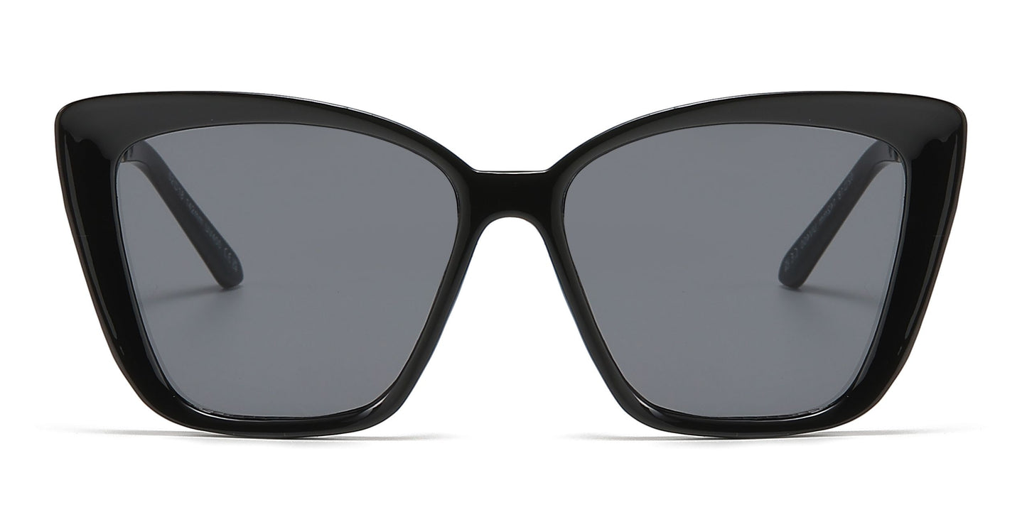 8010 - Plastic Square Box Cat Eye Sunglasses