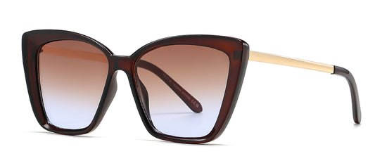 8010 - Plastic Square Box Cat Eye Sunglasses