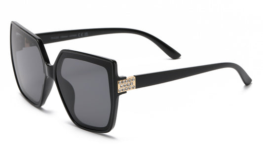 8025 - Fashion Butterfly with Rhinestones Plastic Sunglasses