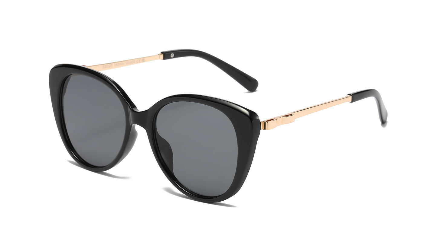 8032 - Plastic Round Cat Eye Sunglasses