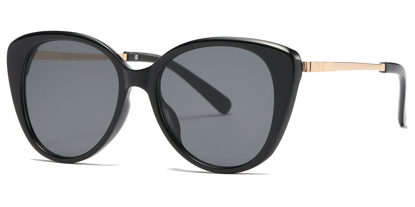 8032 - Plastic Round Cat Eye Sunglasses