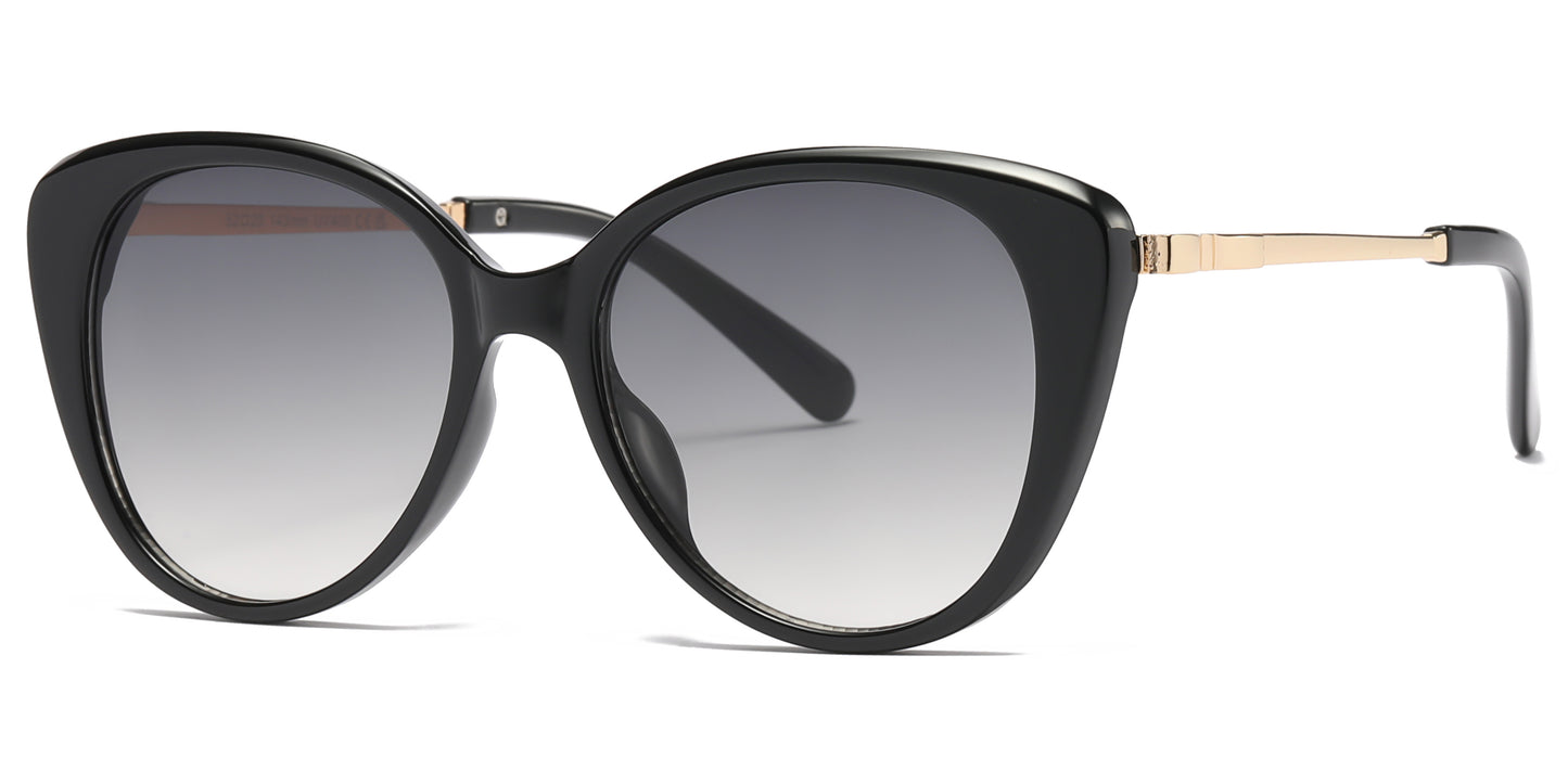 8032 - Plastic Round Cat Eye Sunglasses