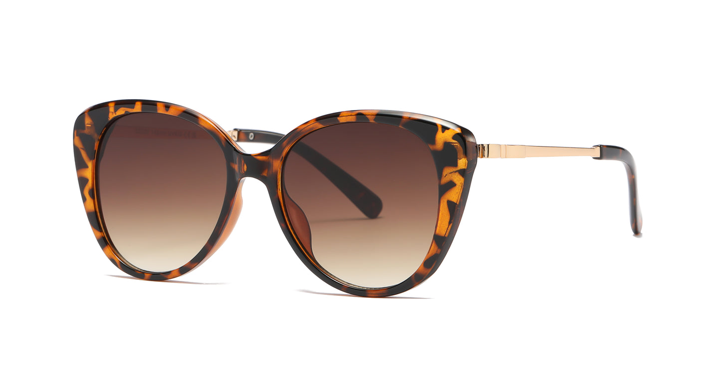 8032 - Plastic Round Cat Eye Sunglasses