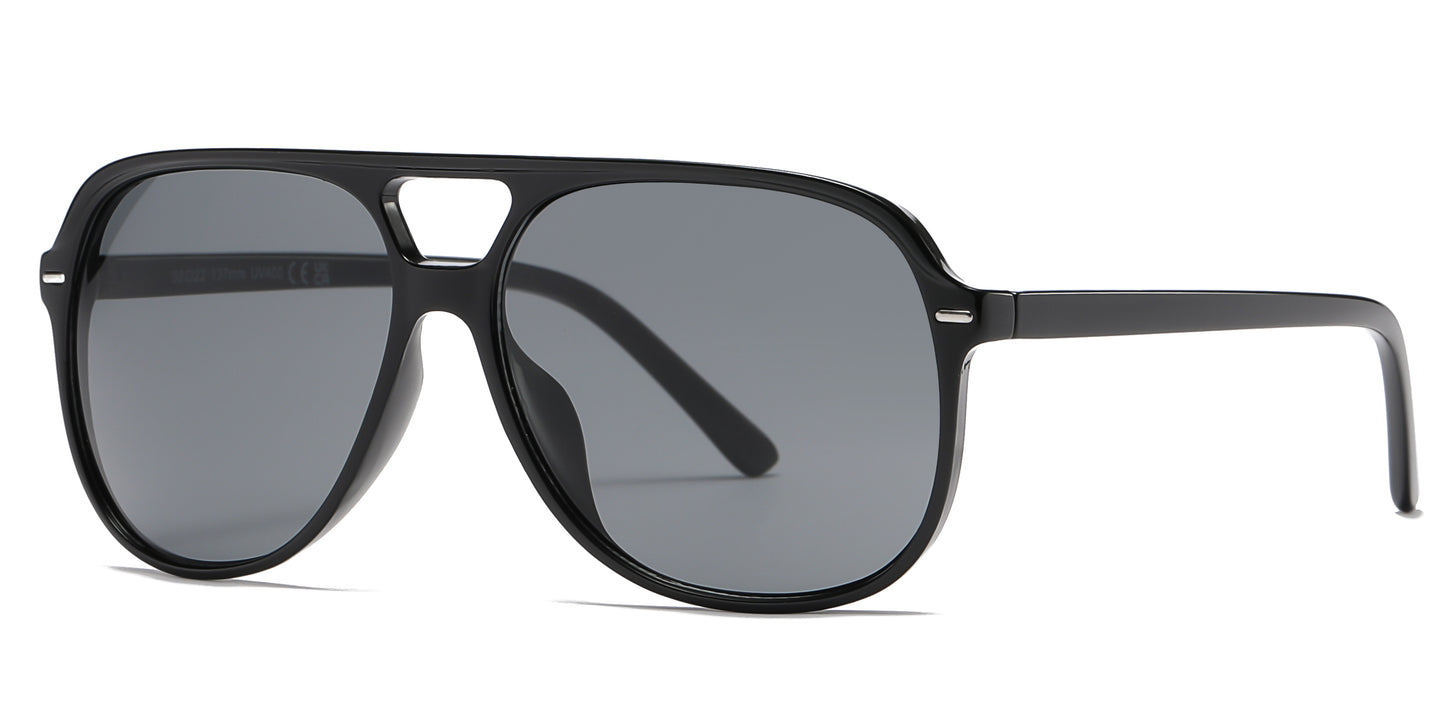 8033 - Plastic Flat Top Fashion Sunglasses