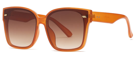 8034 - Plastic Square Butterfly Sunglasses with Flat Lens