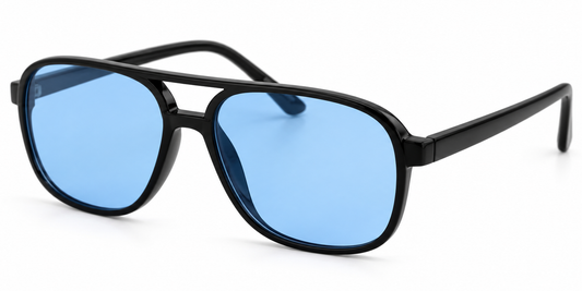 8133 Colors - Square Aviator Color Lens Plastic Sunglasses