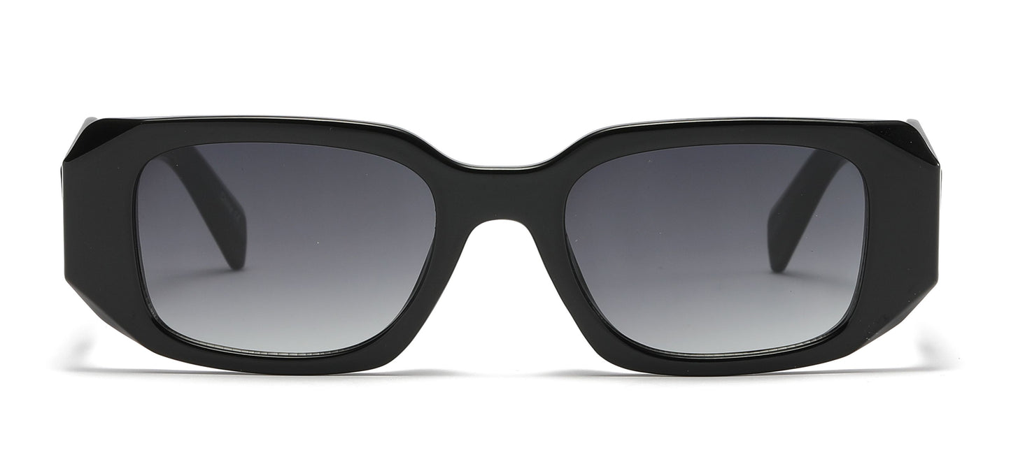 8140 - Rectangular Fashion Plastic Sunglasses