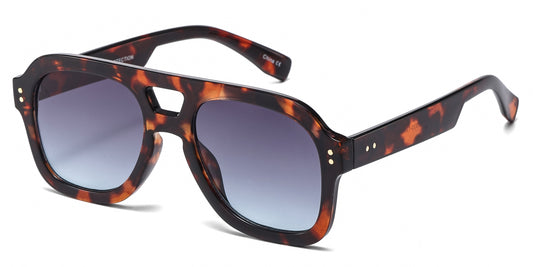 8188 - Bold Square Aviator Plastic Sunglasses