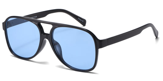 8190 - Plastic Flat Top Aviator Sunglasses