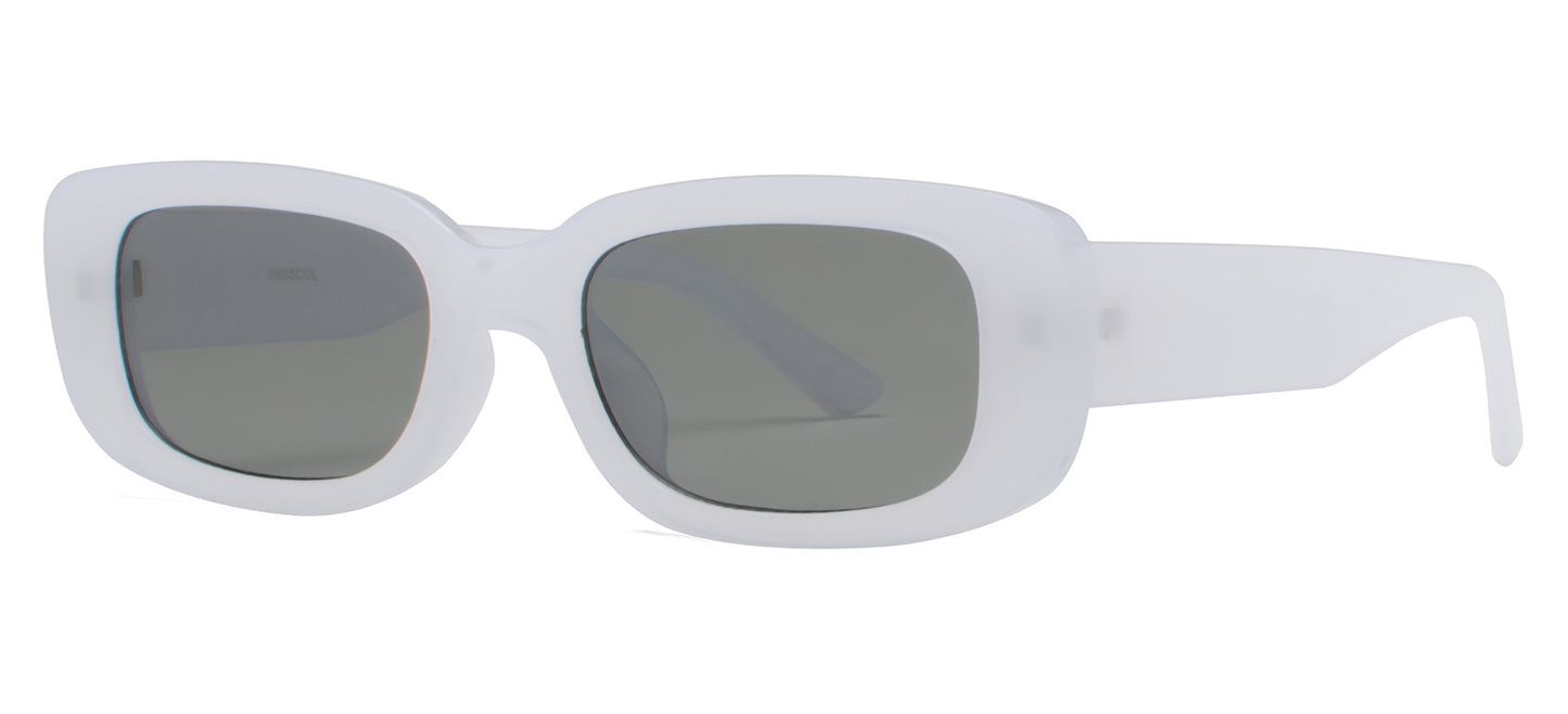 8905 Color - Rectangular Plastic Colorful Sunglasses with Flat Lens