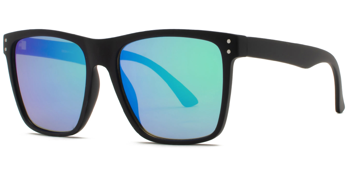 8930 RVC - Plastic Sunglasses with Color Mirror Lens