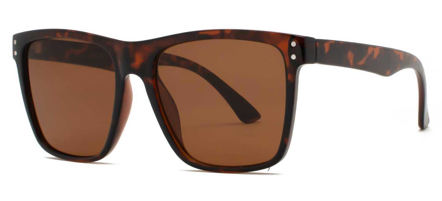 8930 RVC - Plastic Sunglasses with Color Mirror Lens