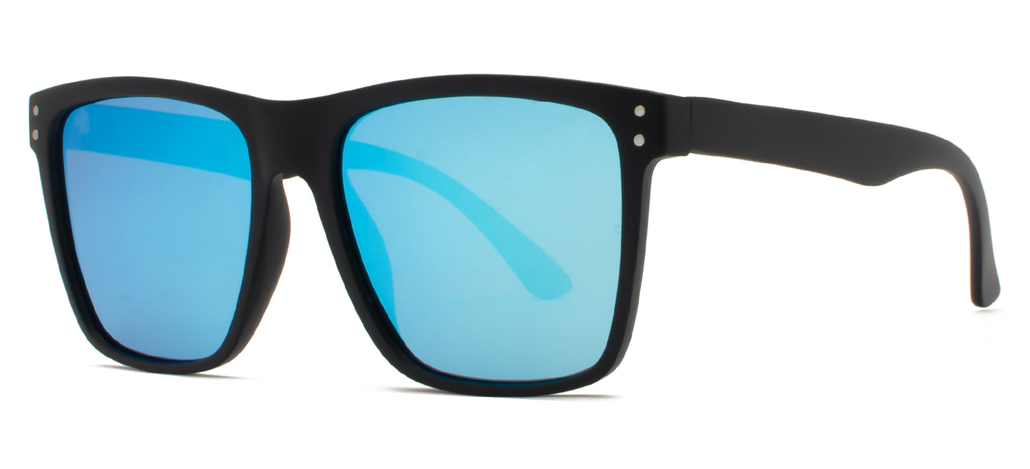 8930 RVC - Plastic Sunglasses with Color Mirror Lens