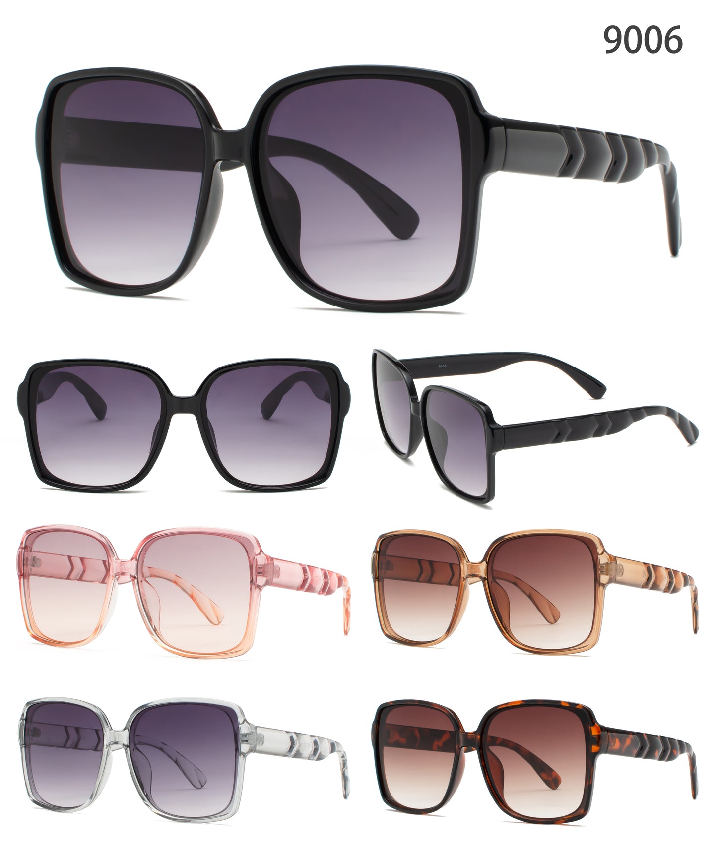 9006 - Women Plastic Square Sunglasses