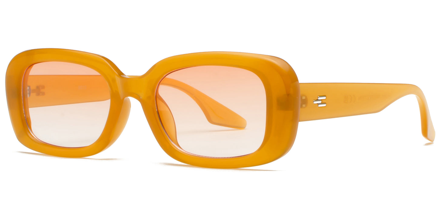 9013 - Rectangular Plastic Sunglasses