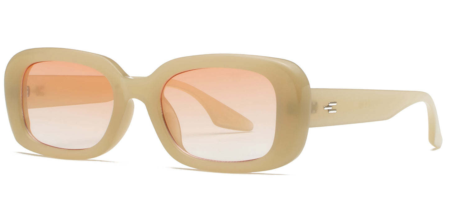 9013 - Rectangular Plastic Sunglasses