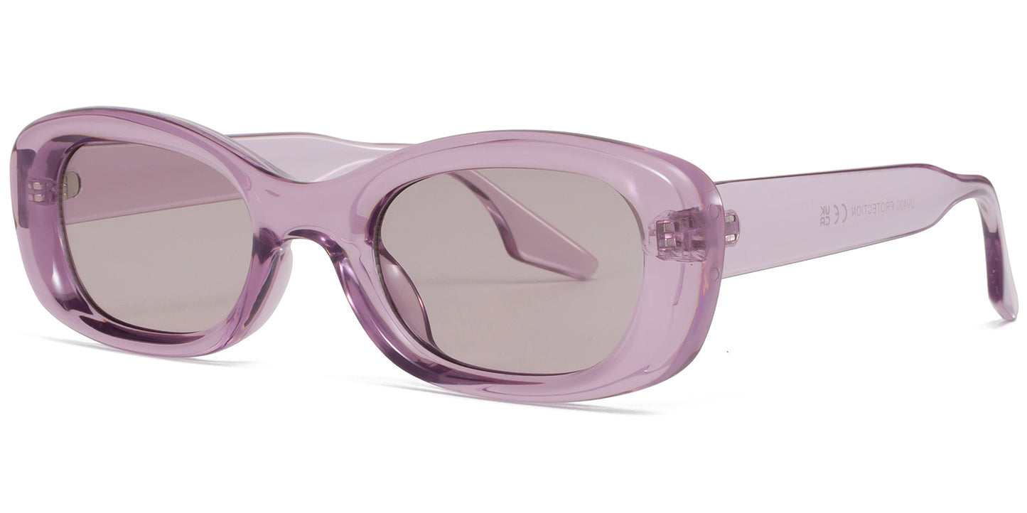 9022 Color - Rectangular Plastic Colorful Sunglasses