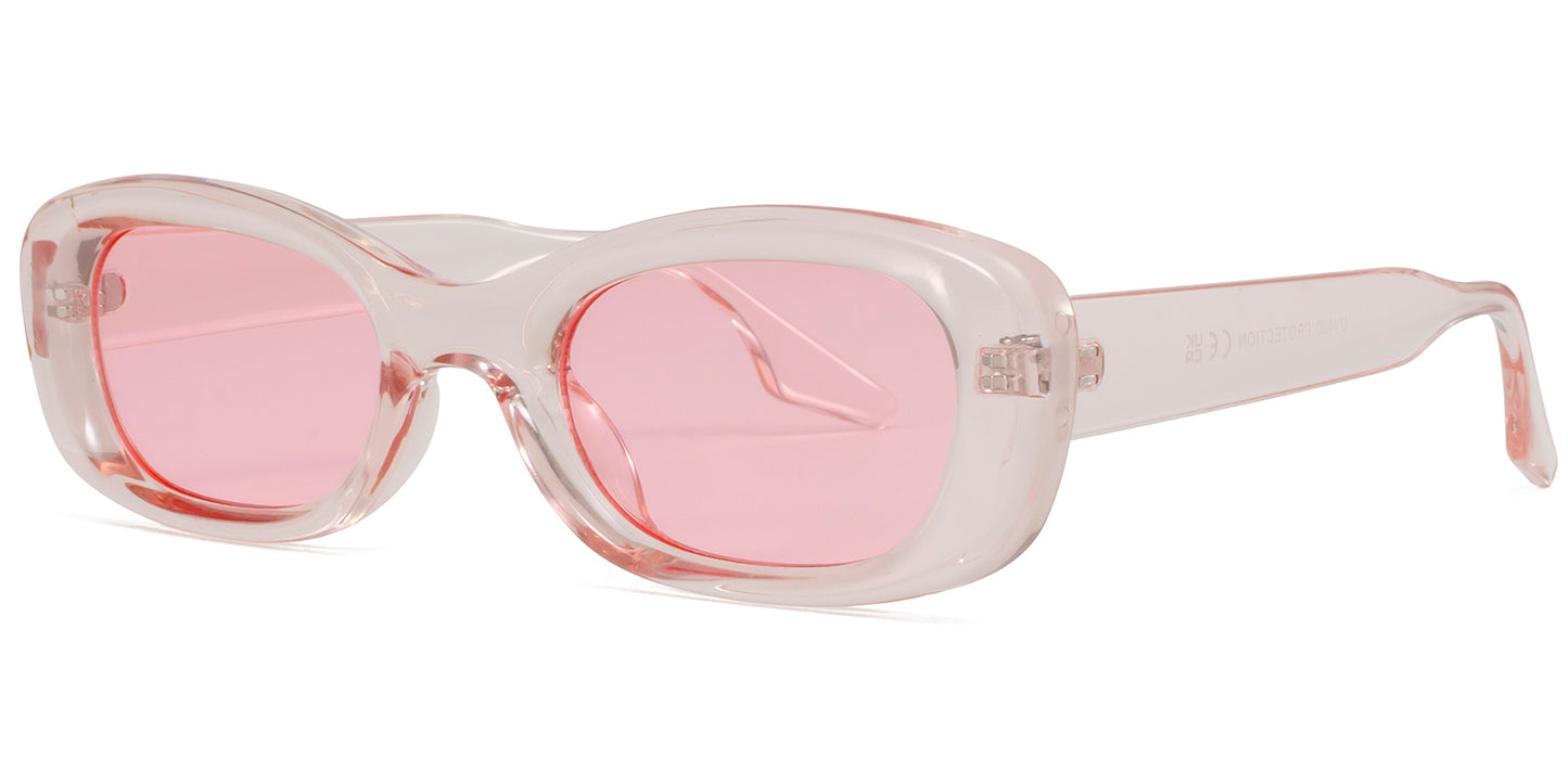 9022 Color - Rectangular Plastic Colorful Sunglasses