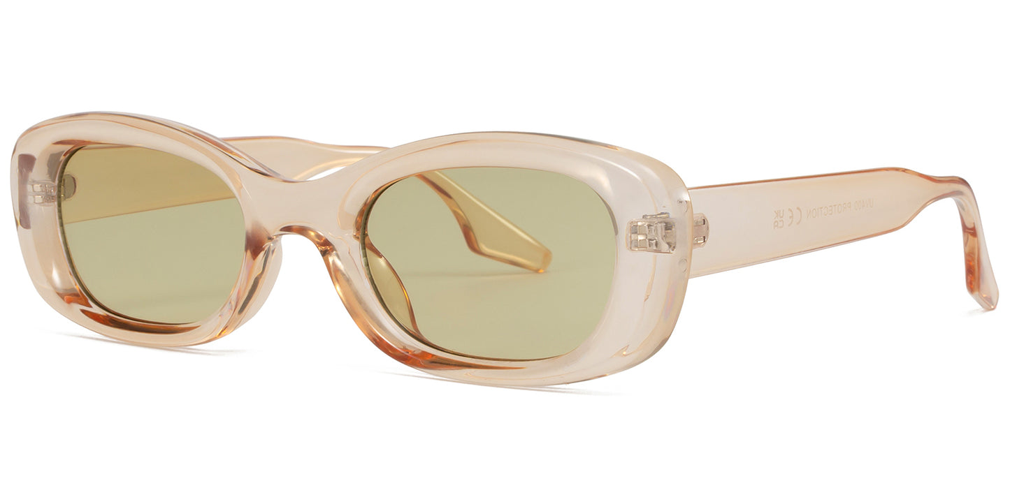 9022 Color - Rectangular Plastic Colorful Sunglasses