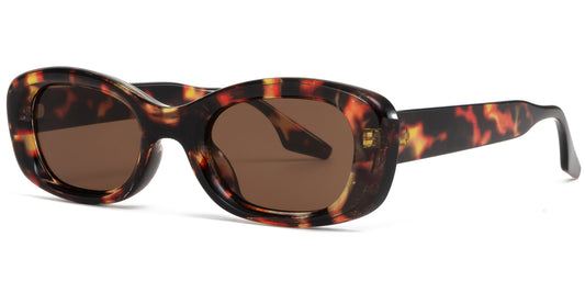 9022 - Rectangular Plastic Sunglasses