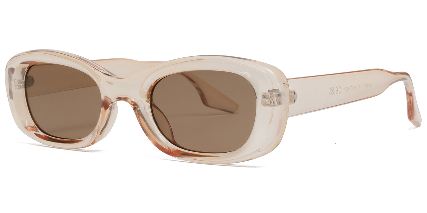9022 - Rectangular Plastic Sunglasses