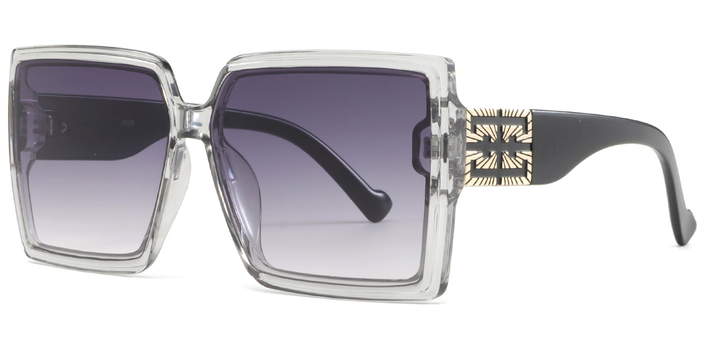 9026 - Fashion Square Women Plastic Sunglasses