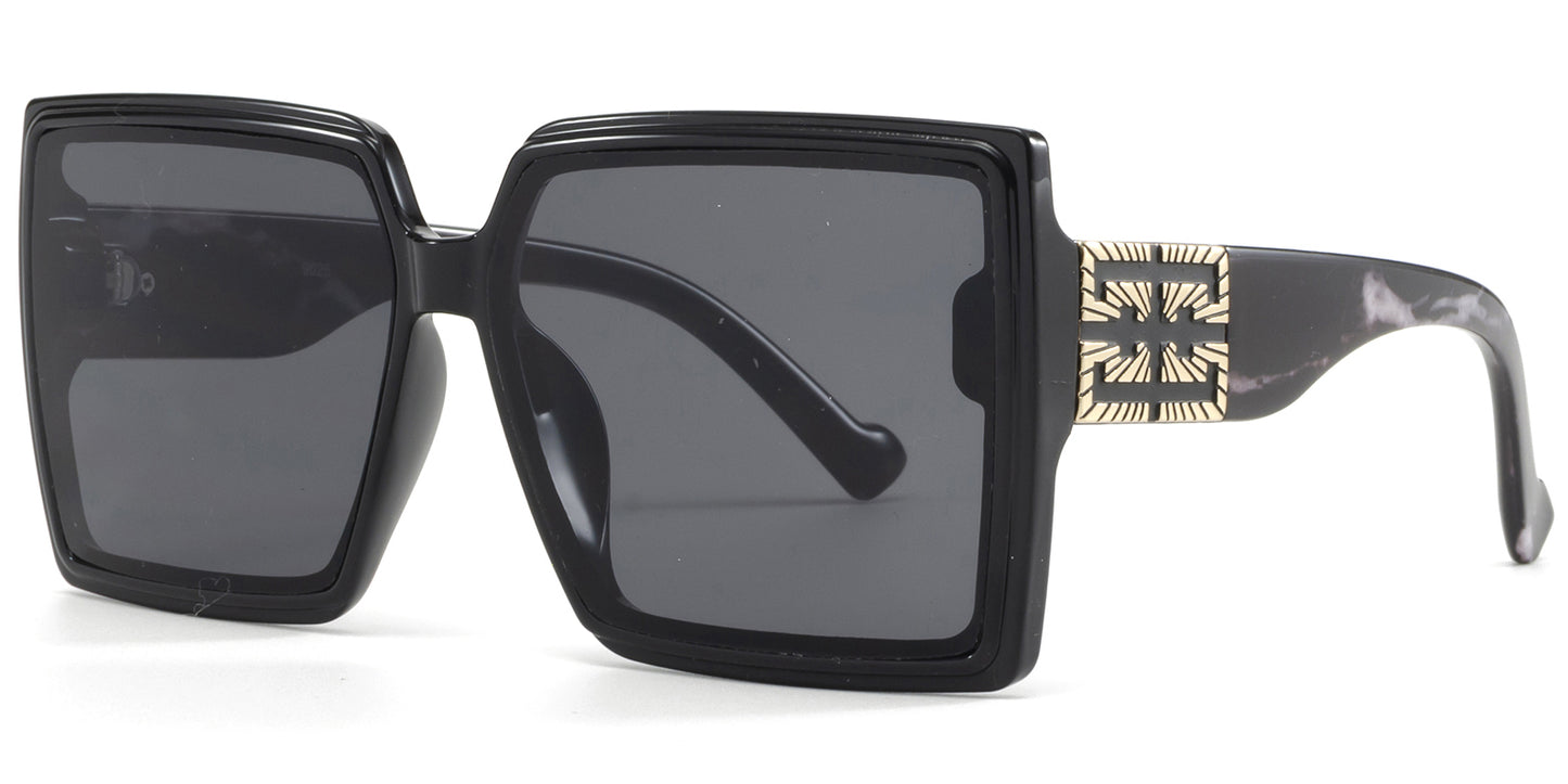 9026 - Fashion Square Women Plastic Sunglasses