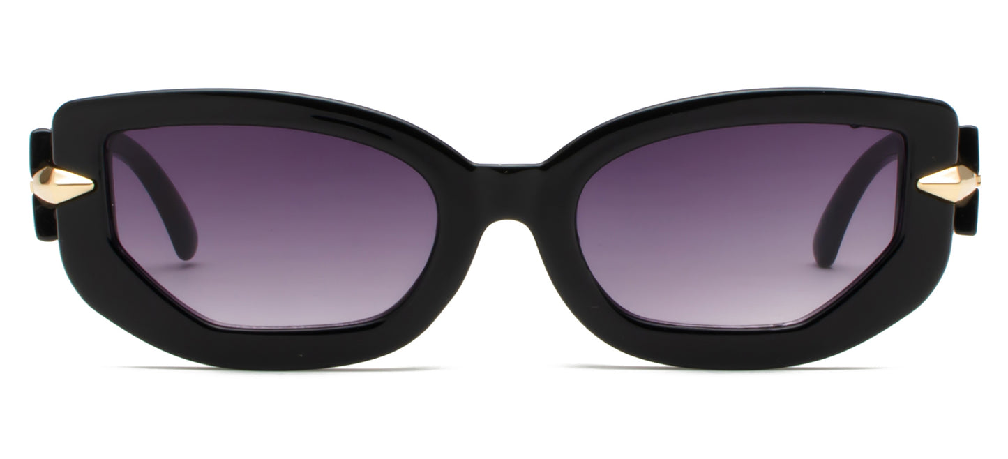 9028 - Small Rectangular Fashion Plastic Sunglasses