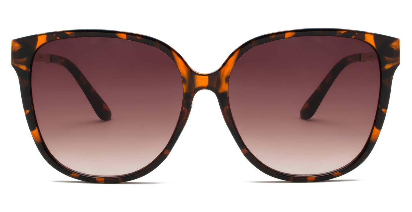 9029 - Round Cat Eye Fashion Plastic Sunglasses