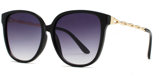 9029 -  Round Cat Eye Fashion Plastic Sunglasses