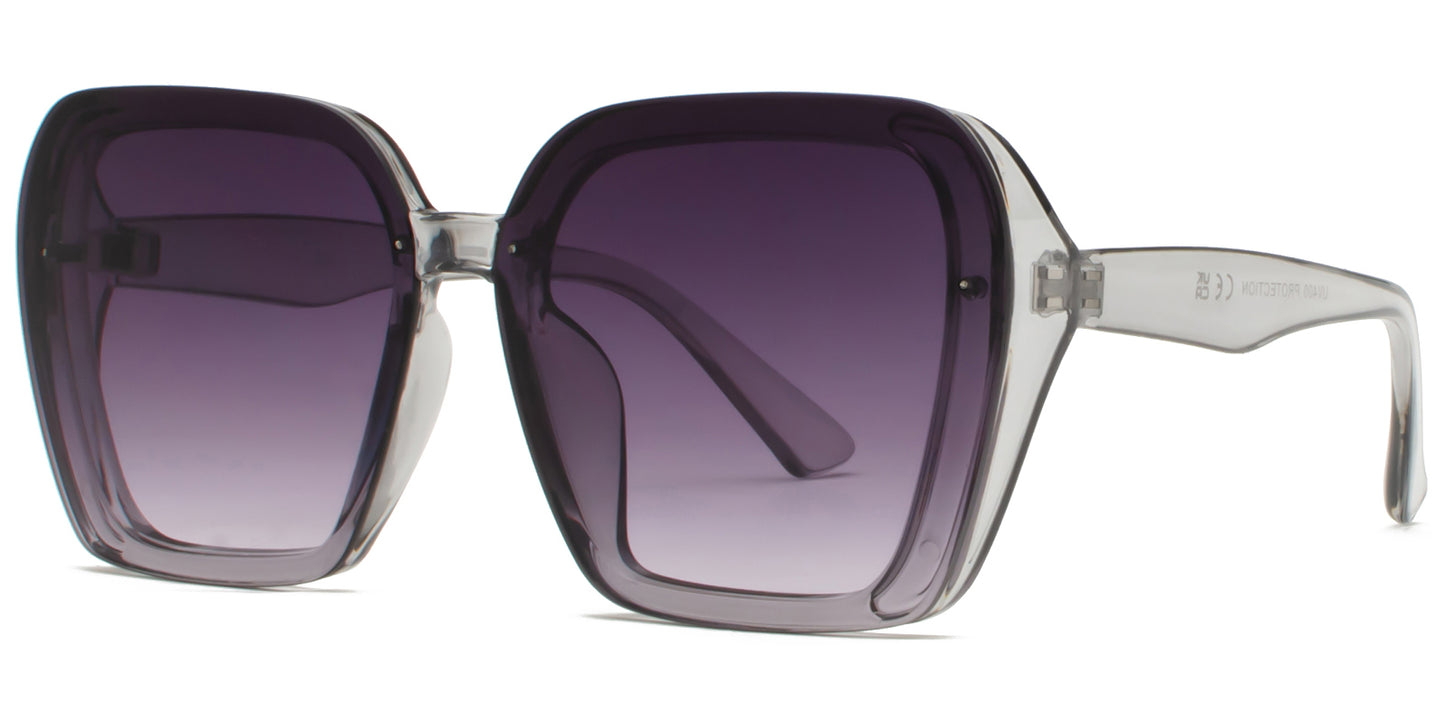 9030 - Square Fashion Plastic Sunglasses
