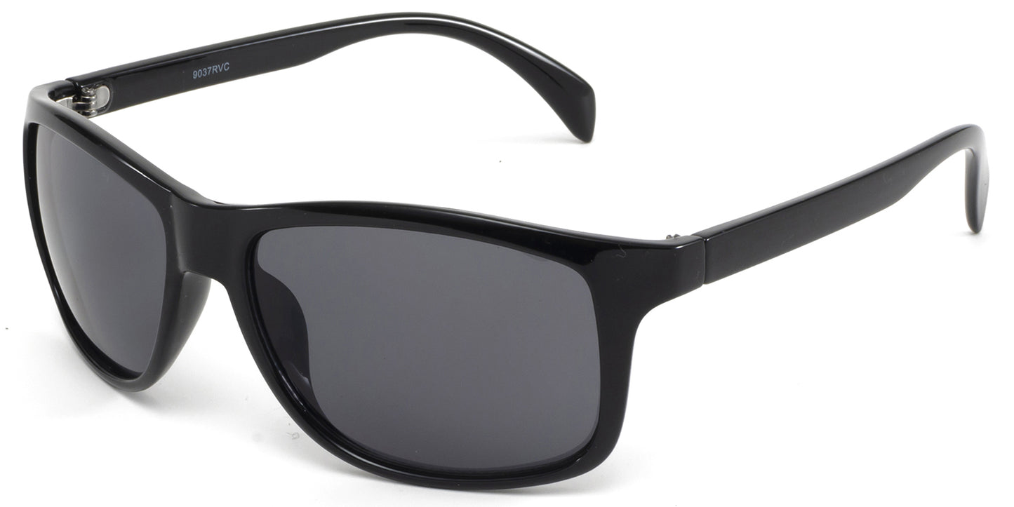 9037 RV - Rectangular Sunglasses with Color Mirror Lens