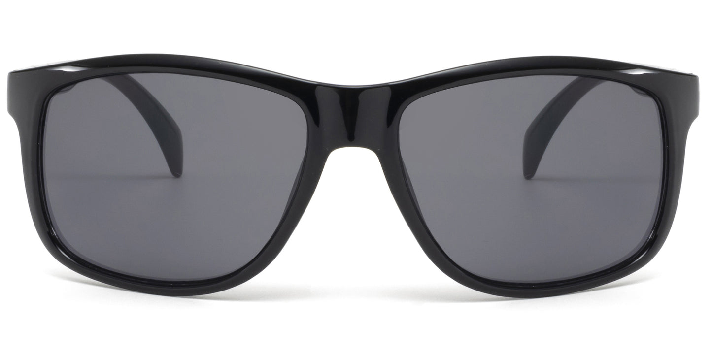 9037 RV - Rectangular Sunglasses with Color Mirror Lens