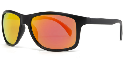 9037 RV - Rectangular Sunglasses with Color Mirror Lens