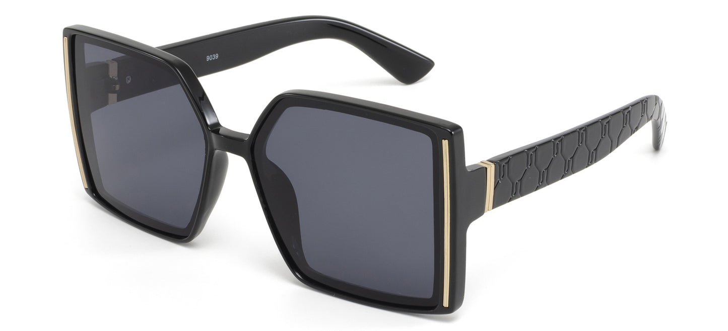9039 - Plastic Square Butterfly Sunglasses