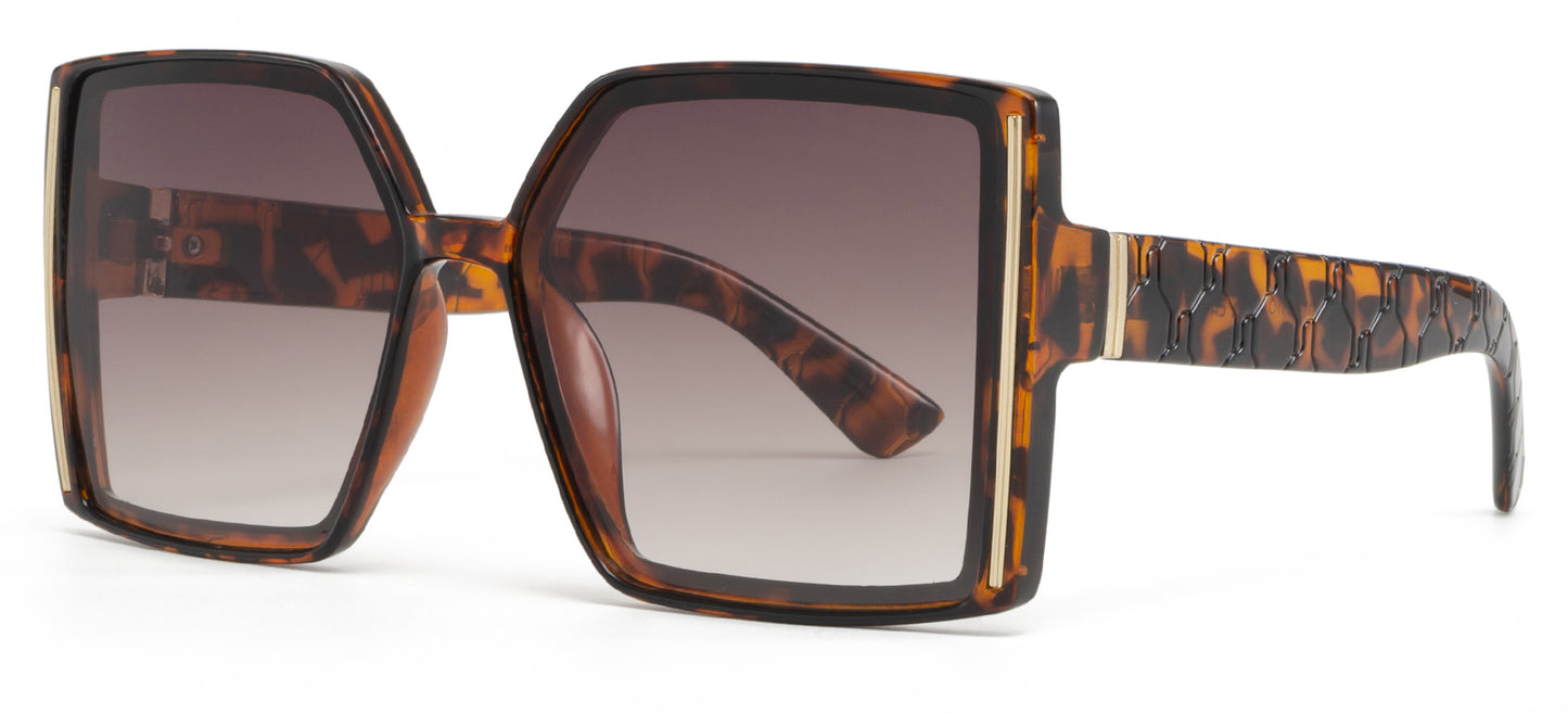 9039 - Plastic Square Butterfly Sunglasses