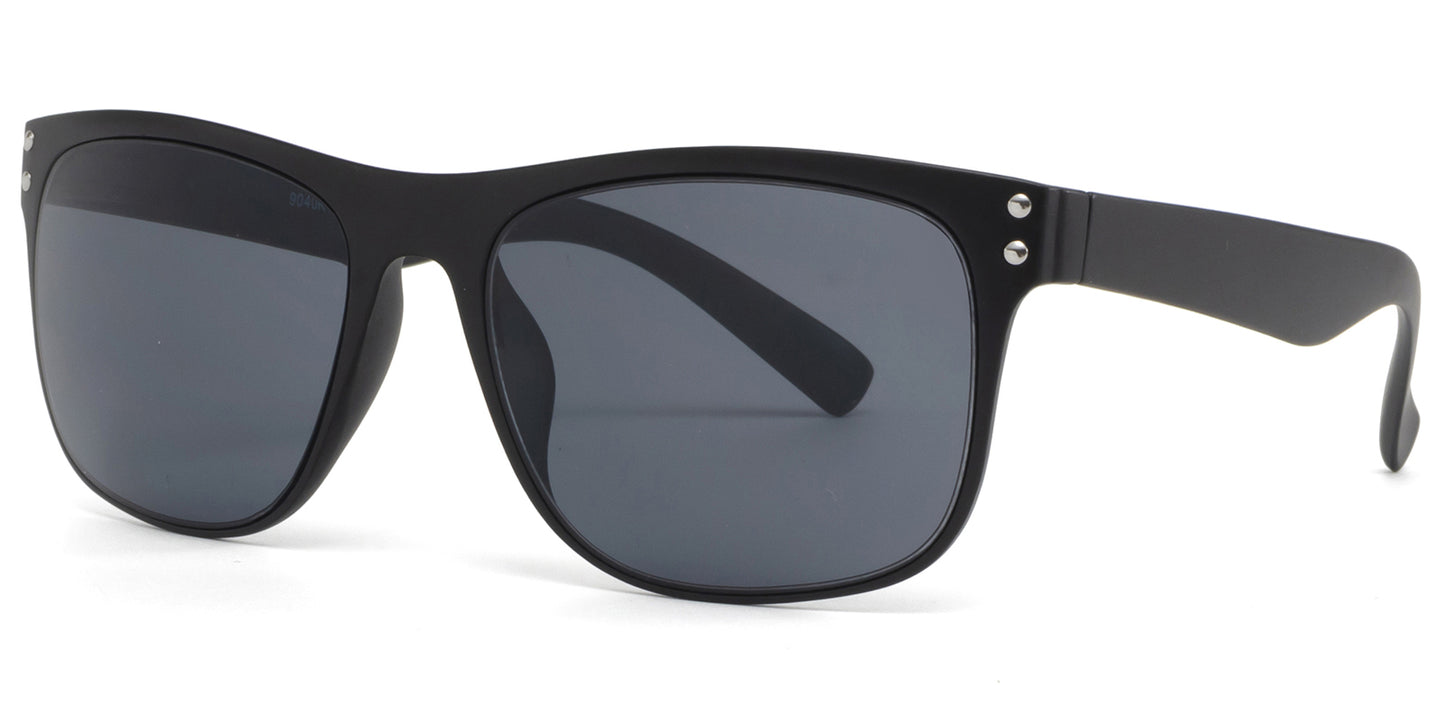 9040 RV - Fashion Plastic Sunglasses with Color Mirror Lens