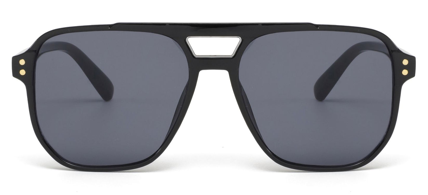 9041 - Square Aviator Plastic Sunglasses