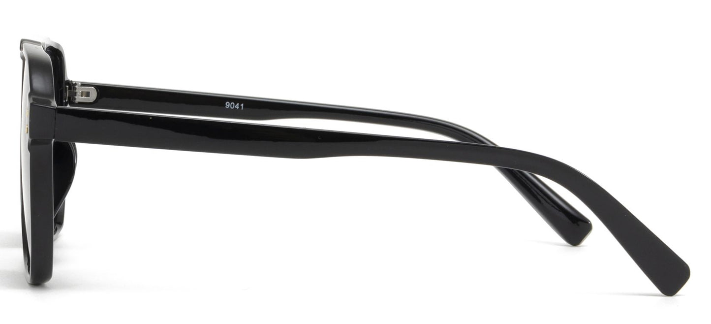 9041 - Square Aviator Plastic Sunglasses
