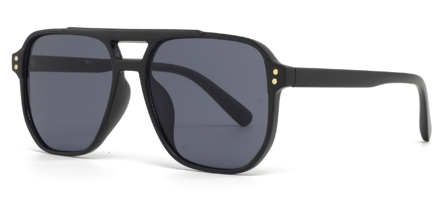 9041 - Square Aviator Plastic Sunglasses