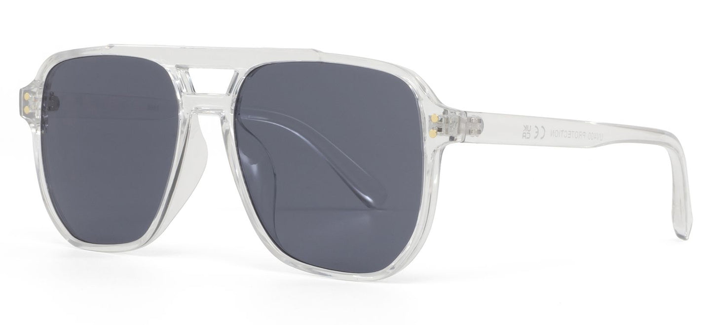 9041 - Square Aviator Plastic Sunglasses