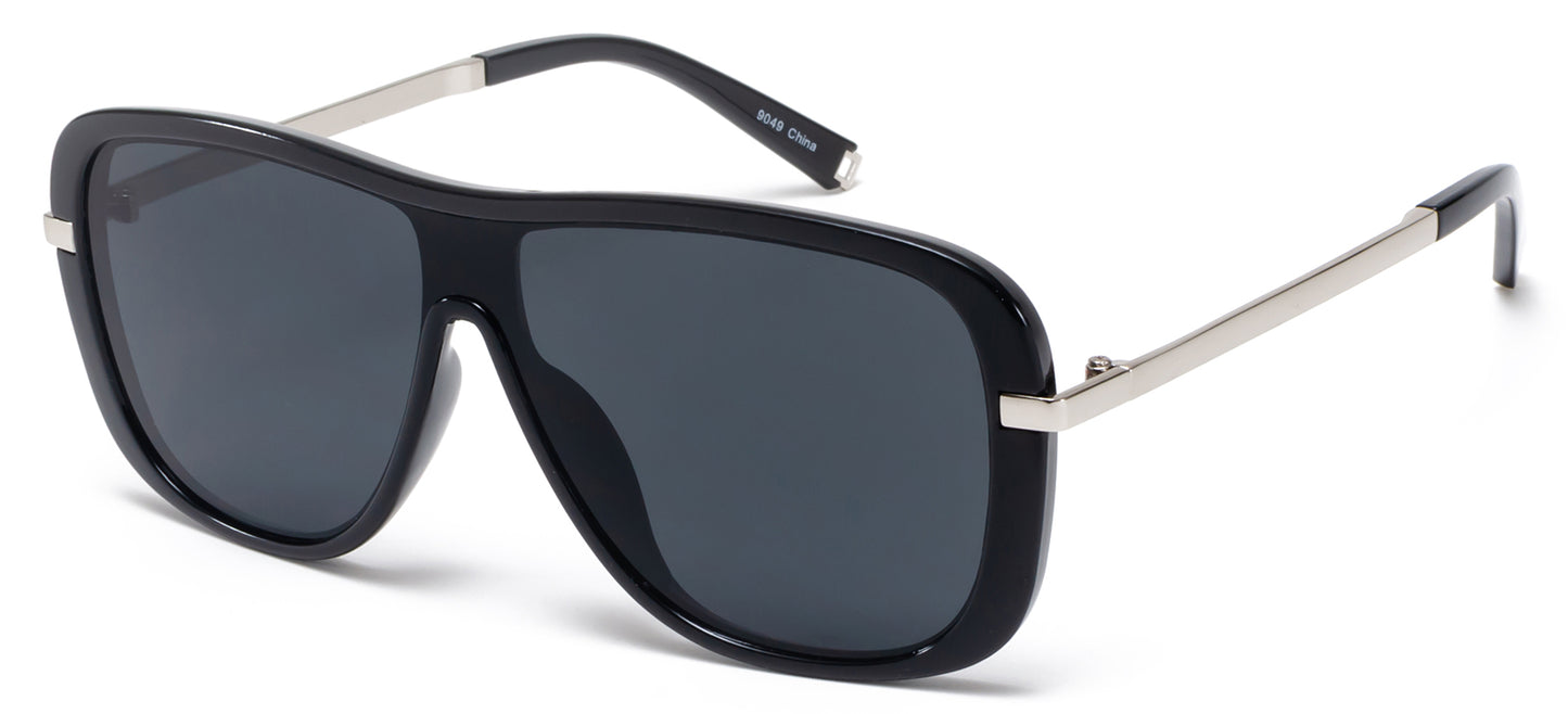 9049 - One Piece Shield Plastic Sunglasses